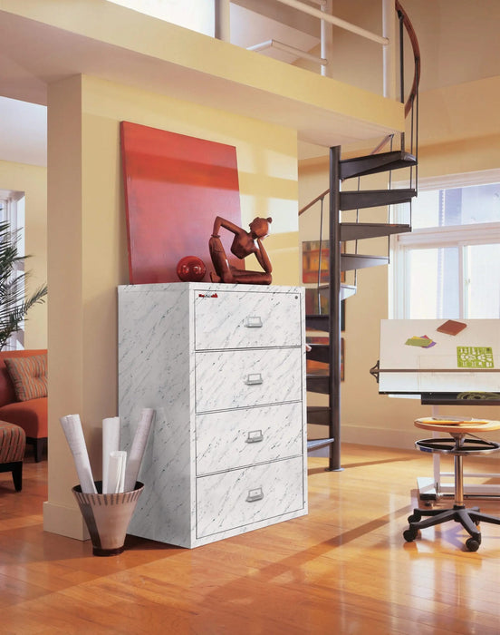 Image of 4-Drawer Fireproof Lateral File, 31"W - 4-3122-C, Designer Finishes  NationwideSafes.com