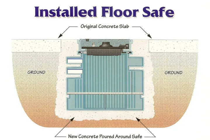 Image of AMSEC B1500: "B+" Rated In-floor Safe [0.8 Cu. Ft.]--Item# 9080  NationwideSafes.com
