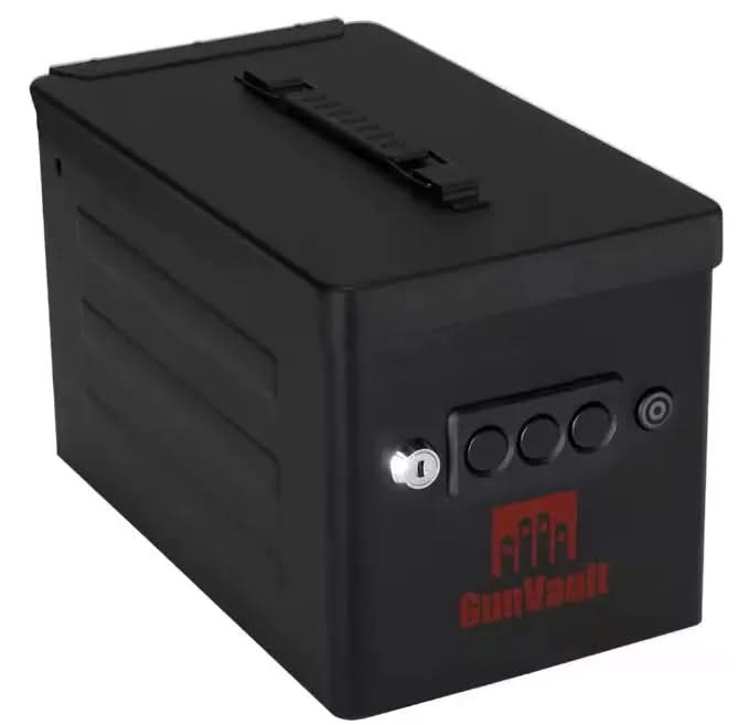 Compact Portable Handgun Safe with Digital Keypad and Security Cable-Item# 12870 NationwideSafes.com