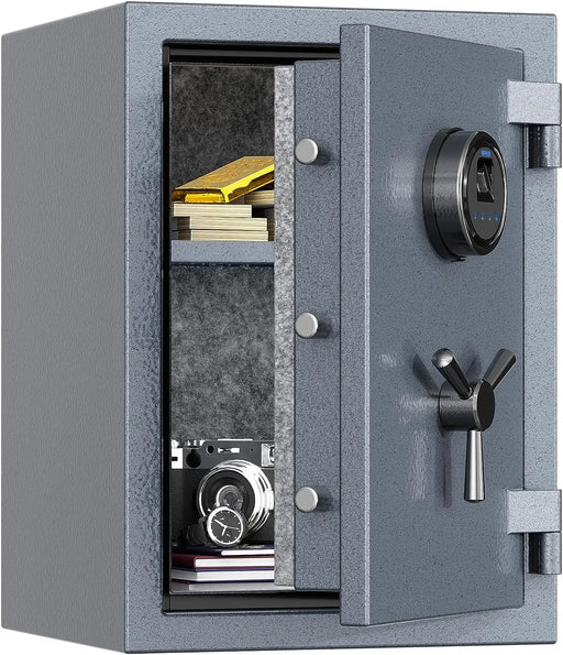 RPNB RPFS50G | Gray Fire Safe With Biometric Lock and Touch-Screen Keypad, 1.3 Cubic Feet--Item# 12305  NationwideSafes.com