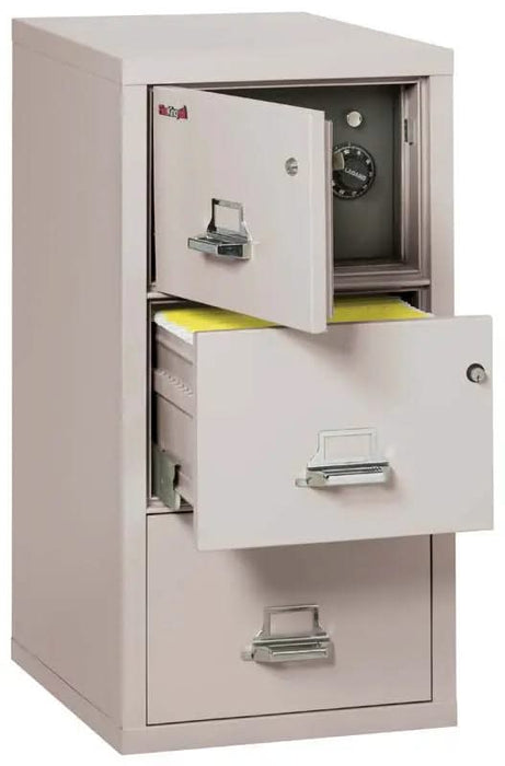 Image of 3-Drawer File with Built-In Safe, Fire/Water Rated - 3-2131-C SF  NationwideSafes.com