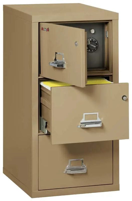 Image of 3-Drawer File with Built-In Safe, Fire/Water Rated - 3-2131-C SF  NationwideSafes.com