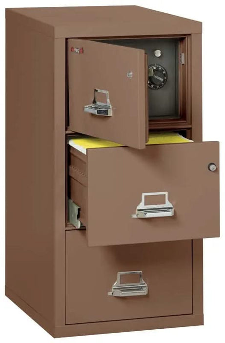 Image of 3-Drawer File with Built-In Safe, Fire/Water Rated - 3-2131-C SF  NationwideSafes.com