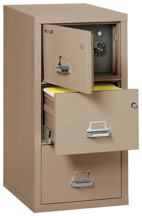 Image of 3-Drawer File with Built-In Safe, Fire/Water Rated - 3-2131-C SF  NationwideSafes.com