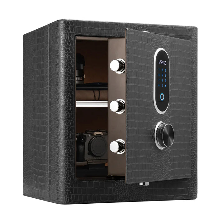 RPNB RPLH50 Luxury Leather-Wrapped Biometric Fingerprint Home Safe, Item# 13055-Item# 13055-NationwideSafes.com