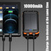 Image of 10000mAh Solar-Powered Portable Power Bank with Flashlight-Item# 12620  NationwideSafes.com