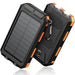 Image of 10000mAh Solar-Powered Portable Power Bank with Flashlight-Item# 12620  NationwideSafes.com