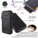 Image of 10000mAh Solar-Powered Portable Power Bank with Flashlight-Item# 12620  NationwideSafes.com