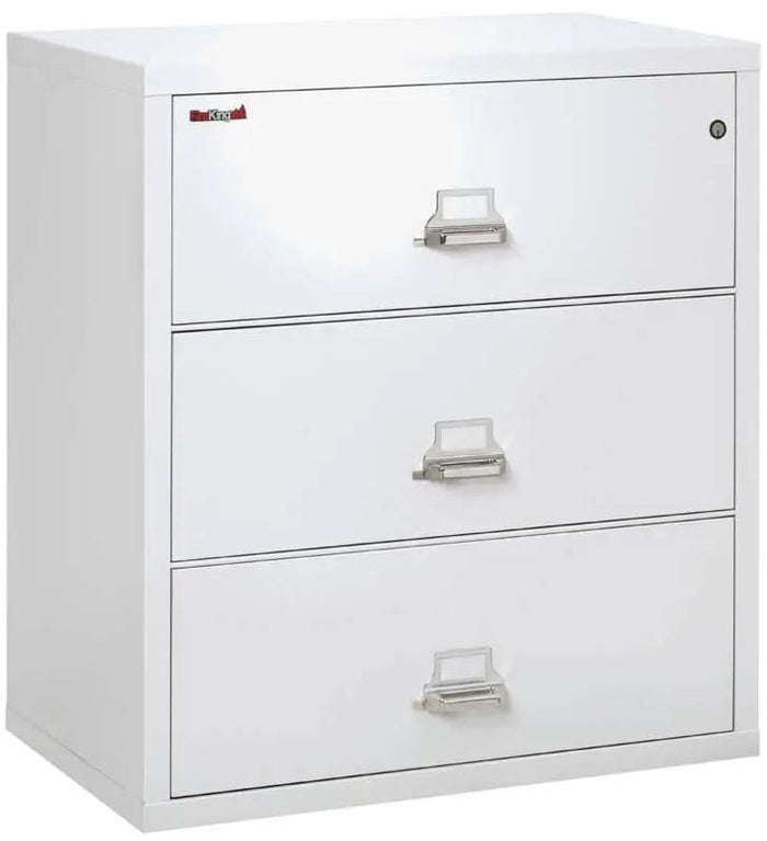 3-Drawer Fire & Water Rated Lateral File, 38"W - FireKing 3-3822-C -  Arctic-White -NationwideSafes.com