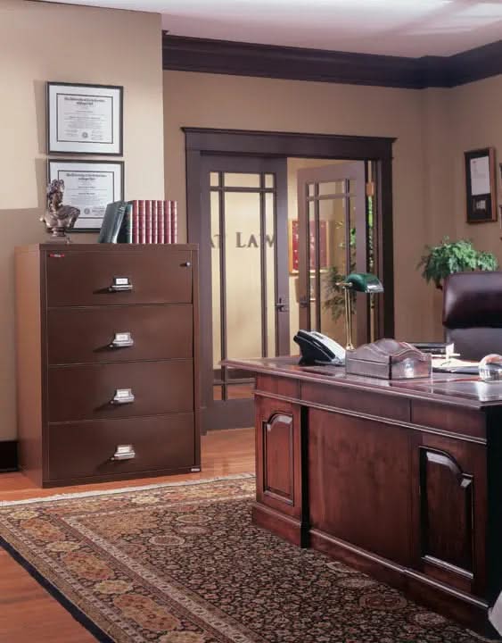 4-Drawer Fire & Water Rated Lateral File, 44"W - FireKing 4-4422-C  NationwideSafes.com