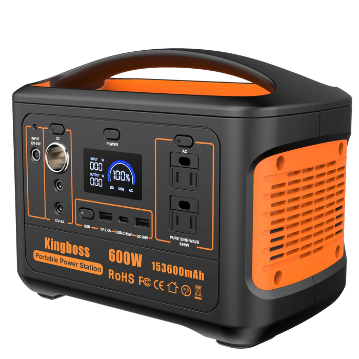 Image of 600W Portable Power Station with Solar Generator Backup and Multiple Protections-Item# 12640  NationwideSafes.com