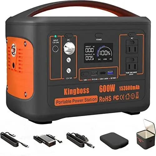 Image of 600W Portable Power Station with Solar Generator Backup and Multiple Protections-Item# 12640  NationwideSafes.com