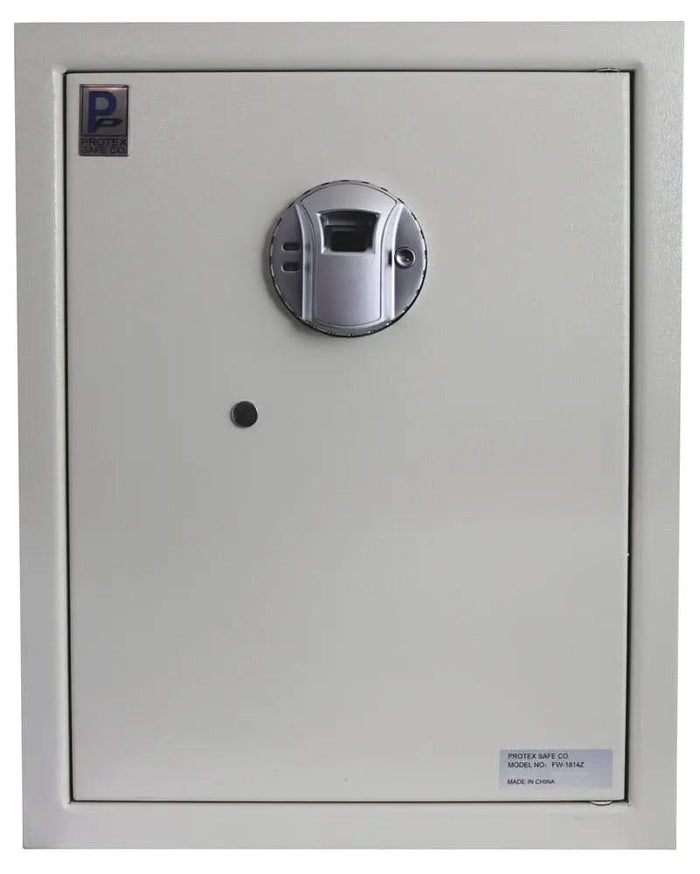 Advanced Biometric Wall Safe with Key Override System-Item# 12930  NationwideSafes.com