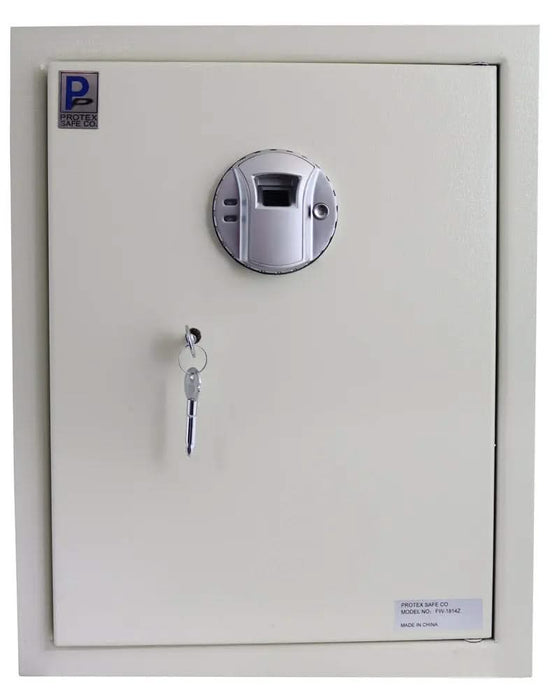 Image of Advanced Biometric Wall Safe with Key Override System-Item# 12930  NationwideSafes.com