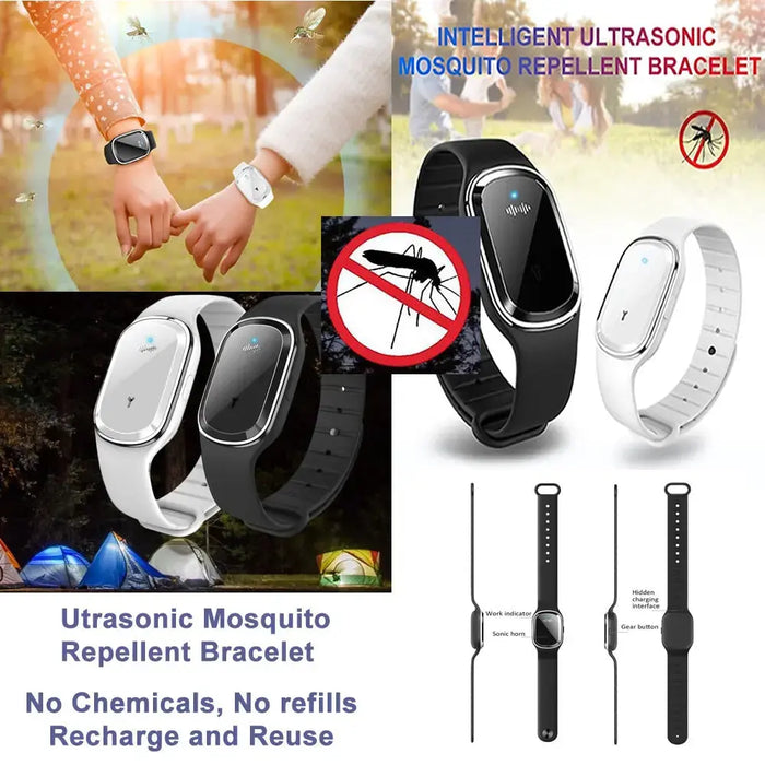 Image of Advanced Ultrasonic Mosquito Repellent Watch Band-Item# 12705  NationwideSafes.com