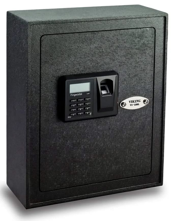 Wall-Mountable Home Safe w/Biometric Fingerprint Lock [0.4 Cu. Ft.]--11520  NationwideSafes.com