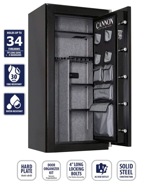 Image of Cannon Digital Rifle Safe: Ultimate Protection for 30 Rifles, Resistant to Fire, Burglary, and Water-Item# 12815  NationwideSafes.com