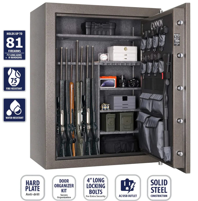 Image of Cannon Large Rifle & Gun Safe - Fire, Water & Burglary Resistant | 72 Rifle Capacity-Item# 12825  NationwideSafes.com