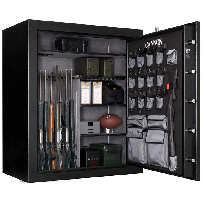 Image of Cannon's Large Biometric Gun Safe - Fire, Burglary, and Water-Resistant | 80 Rifle Capacity-Item# 12830  NationwideSafes.com