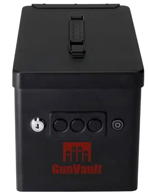 Image of Compact Portable Handgun Safe with Digital Keypad and Security Cable-Item# 12870  NationwideSafes.com