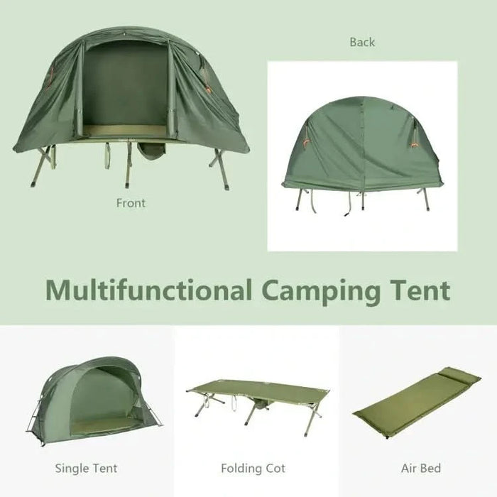 single person cot tent Compact and Portable 1-Person Elevated Cot Tent Set with External Cover —  NationwideSafes.com