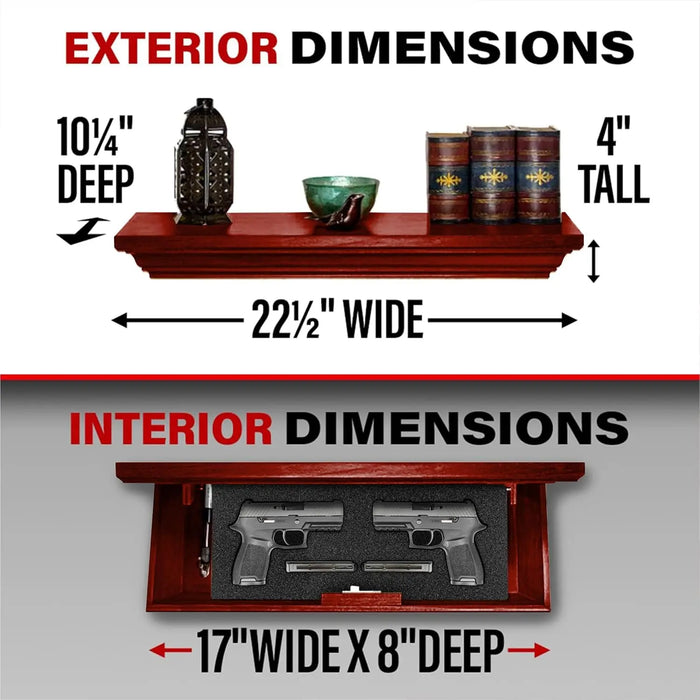 Image of Concealed Storage Tactical Shelf with Locked Compartment-Item# 12795  NationwideSafes.com