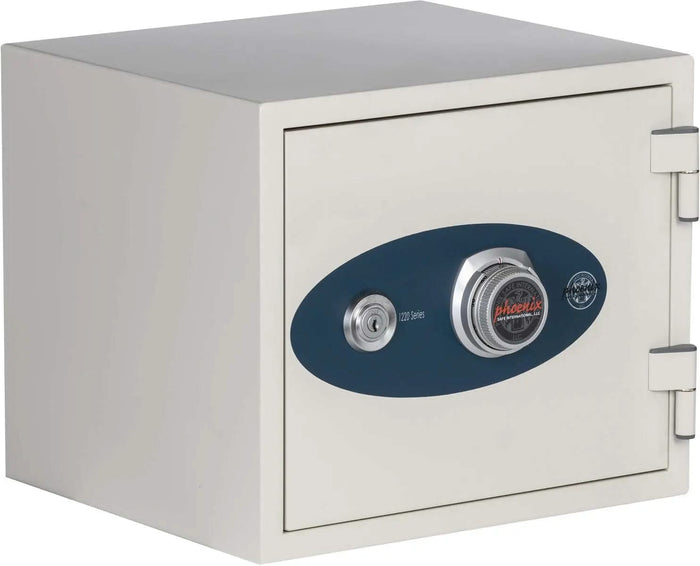 1-Hour Fire/Water Safe w/Dial Combo and Key Lock [0.7 Cu. Ft.] -White--11430  NationwideSafes.com