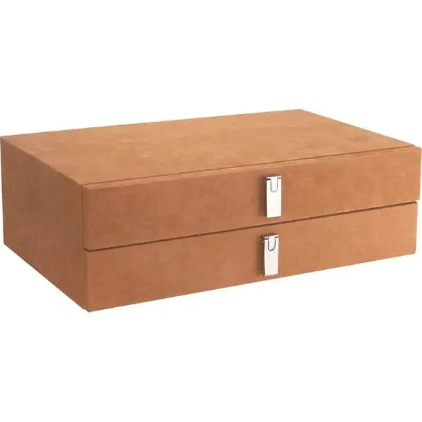 Image of Elegant Suede-Lined Jewelry Drawer Set, Tan-Item# 12895  NationwideSafes.com