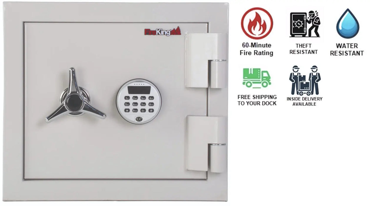 Image of FireKing KF1114-1WHE Fire-Resistant Safe [1.2 Cu. Ft.] with 1 Hour Protection-Item# 12710  NationwideSafes.com