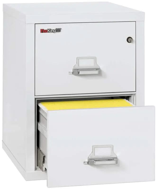 Fireproof File: 2 Drawers, Legal, 21"W, 25"D - FireKing 2-2125-C -  Arctic-White NationwideSafes.com