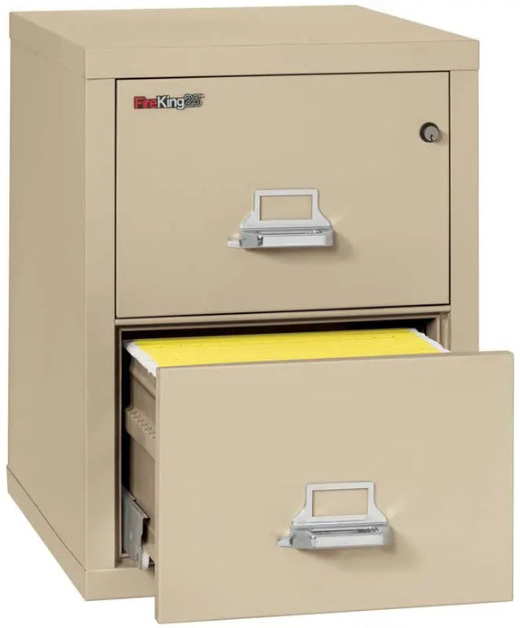 Image of Fireproof File: 2 Drawers, Legal, 21"W, 25"D - FireKing 2-2125-C -  Parchment NationwideSafes.com