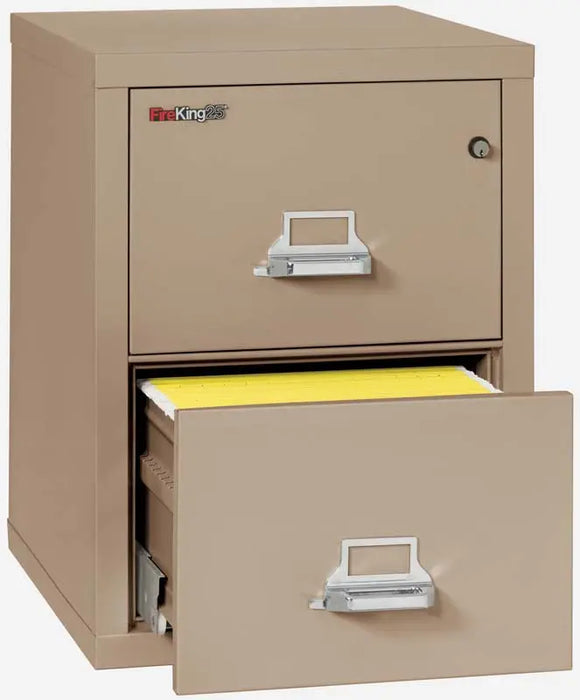Image of Fireproof File: 2 Drawers, Legal, 21"W, 25"D - FireKing 2-2125-C -  Taupe NationwideSafes.com