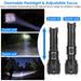 Image of High-Intensity Tactical LED Flashlight: Waterproof, Rechargeable, and Zoomable with Emergency Power Bank-Item# 12660  NationwideSafes.com