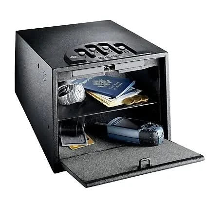 High-Security Handgun Safe with Digital Keypad and Override Key (Dual Pistol Capacity)-Item# 12850  NationwideSafes.com