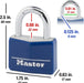 Image of Master Lock 142DCM: Scratch-Resistant Keyed Padlock, Blue-Item# 12595  NationwideSafes.com