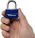 Image of Master Lock 142DCM: Scratch-Resistant Keyed Padlock, Blue-Item# 12595  NationwideSafes.com