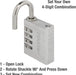 Image of Master Lock Combination Padlock - Silver, Single Pack-Item# 12590  NationwideSafes.com