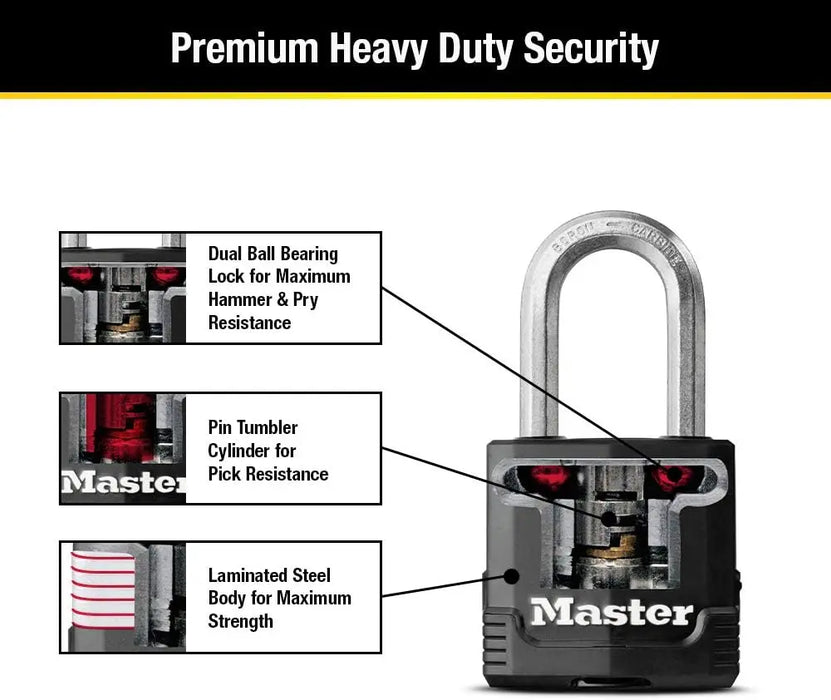 Image of Master Lock Magnum Outdoor Padlock - Heavy Duty, Weather Resistant and Cut Resistant-Item# 12580  NationwideSafes.com