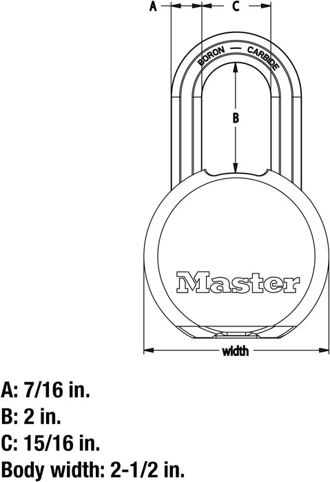 Image of Master Lock Magnum Solid Steel Silver Padlock: Heavy-Duty, Cut Resistant Lock for Outdoor Gates and Sheds-Item# 12585  NationwideSafes.com