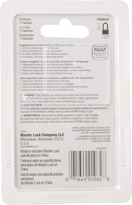 Image of Master Lock Solid Body Padlock: Superior Security for Indoor and Outdoor Use-Item# 12600  NationwideSafes.com