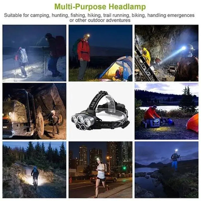 Image of Multi-Use Rechargeable LED Headlamp for Outdoor Activities-Item# 12670  NationwideSafes.com