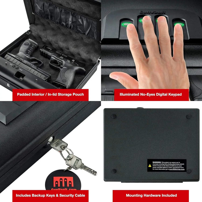 Image of Portable Handgun Safe with Advanced Security-Item# 12865  NationwideSafes.com