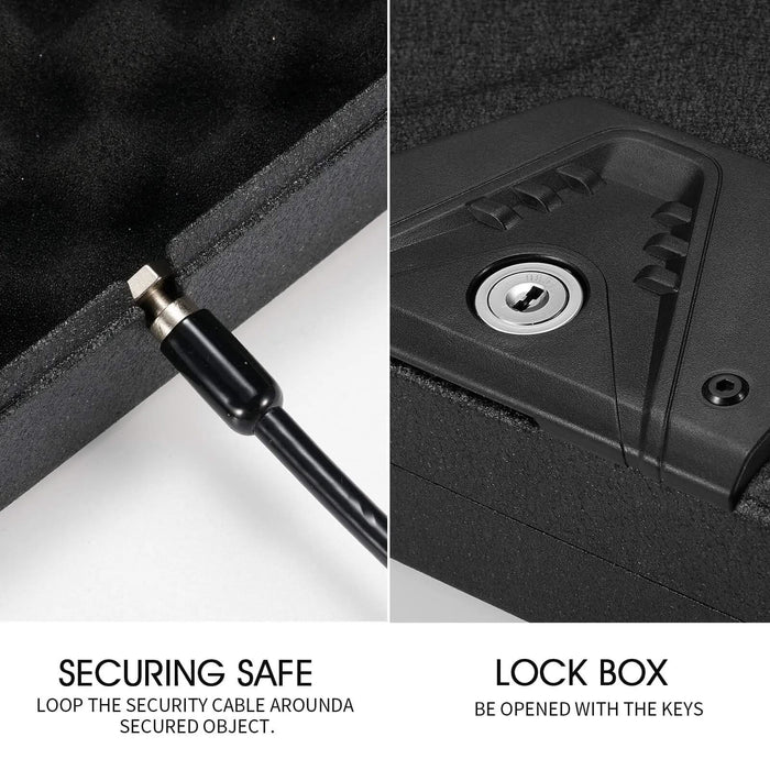 Image of RPNB RP2001 | Steel Security & Handgun Safe, Black Firearm Lock Box--Item# 12075  NationwideSafes.com