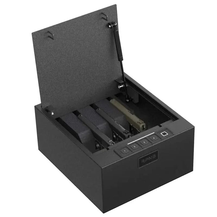 Image of RPNB RP2004 | Top Opening Pistol Safe with Biometric Lock & Keypad--Item# 12115  NationwideSafes.com