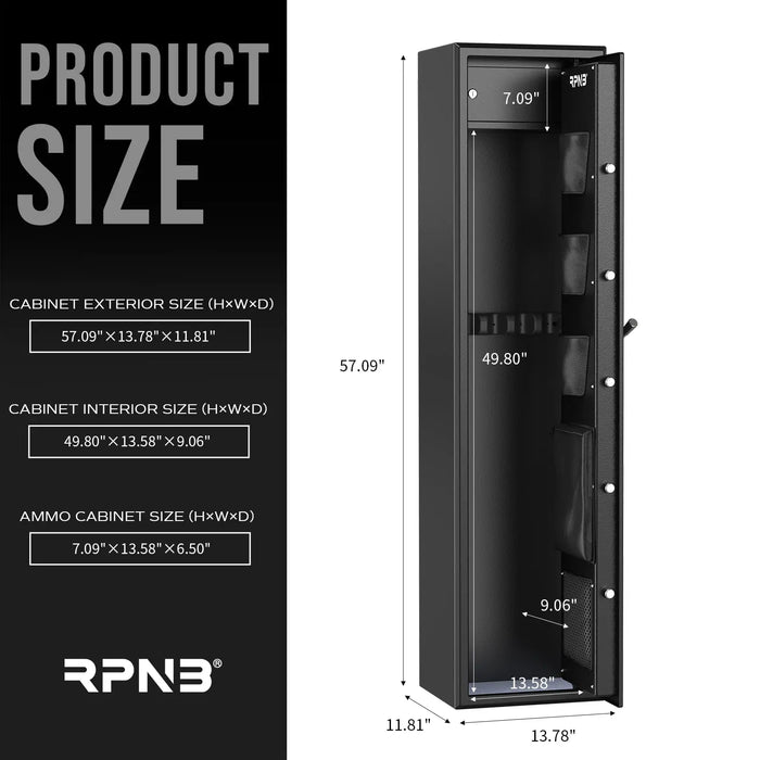 Image of RPNB RP5FR | Biometric Rifle Safe with Keypad, 5 Rifle Capacity--Item# 12255  NationwideSafes.com