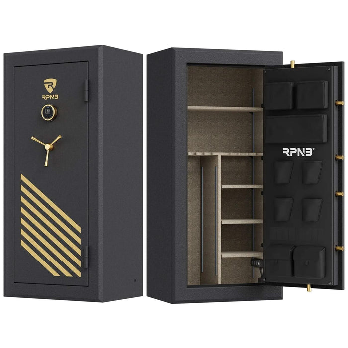 Image of RPNB RPFS30-B | 30 Rifle Capacity Gun Safe, Biometric, Keypad, Black, Fire Resistant--Item# 12380  NationwideSafes.com