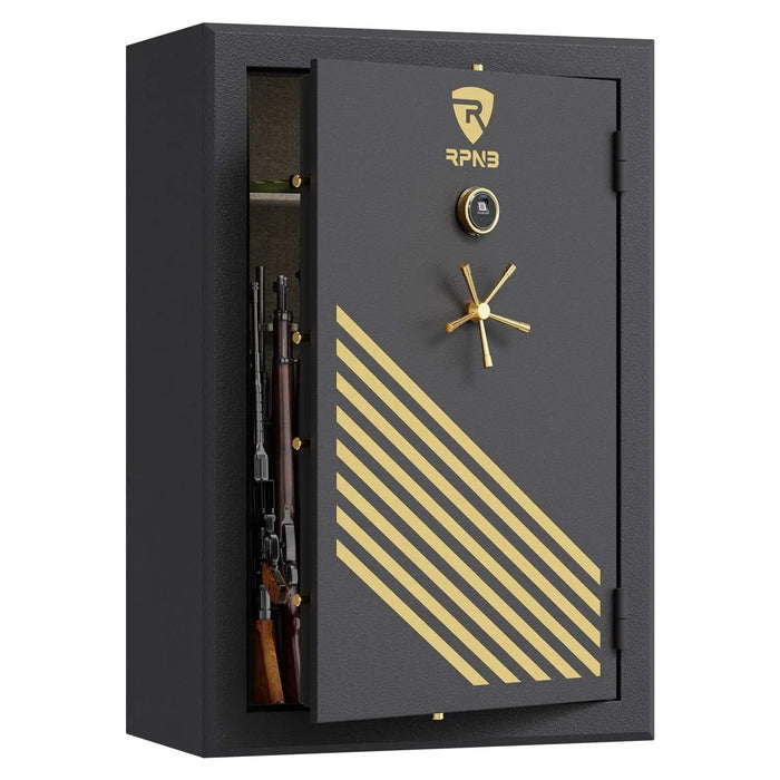 Image of RPNB RPFS45-B | 45 Rifle Capacity Gun Safe, Biometric, Keypad, Black, Fire Resistant--Item# 12390  NationwideSafes.com