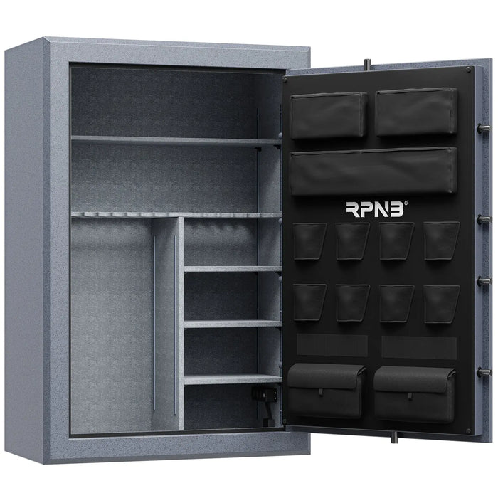 Image of RPNB RPFS45-G | 45 Rifle Capacity Gun Safe, Biometric, Keypad, Gray, Fire Resistant--Item# 12395  NationwideSafes.com