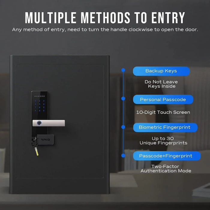 Image of RPNB RPHS60 | Fingerprint Home Safe with Touch-Screen Keypad, 2.8 Cubic Feet Capacity--Item# 12275  NationwideSafes.com