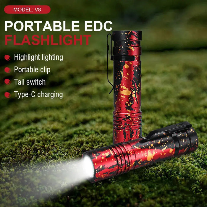 Image of Rechargeable Mini Pocket LED Tactical Flashlight with Clip-On Feature-Item# 12655  NationwideSafes.com